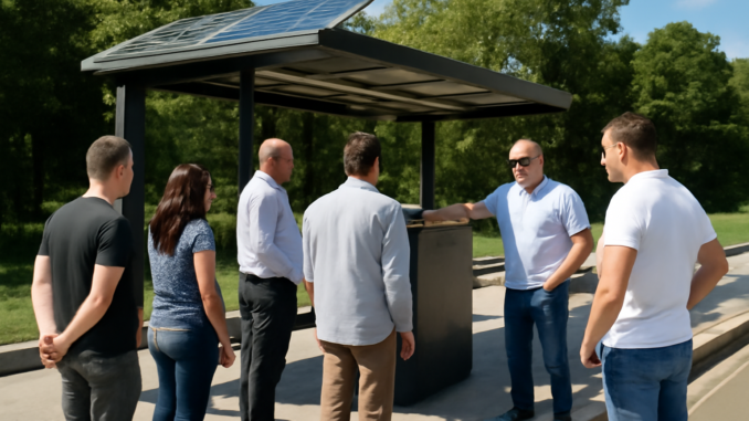 Stații inteligente alimentate solar: Gilău îmbunătățește transportul public local